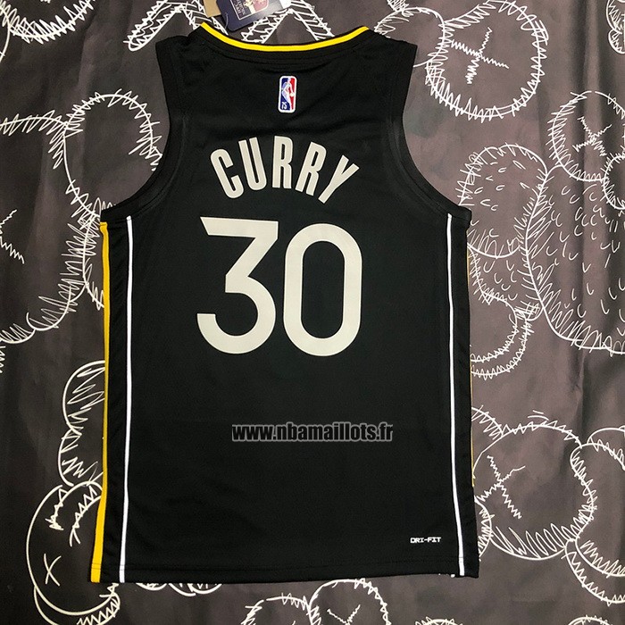 Maillot Golden State Warriors Stephen Curry NO 30 Select Series 2022 Noir